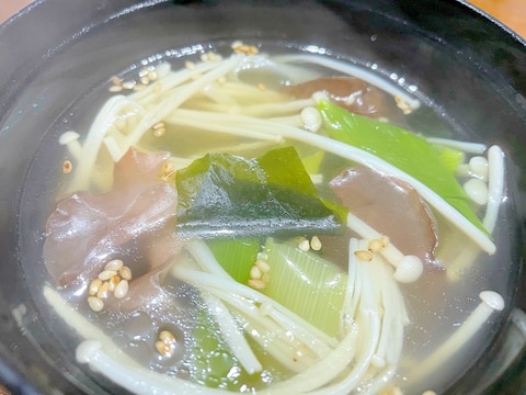 エノキとキクラゲの中華スープ